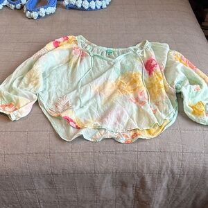 FARM Rio Floral Blouse in Pastel Hues